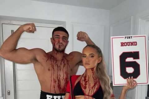 Molly-Mae Hague is boxer boyfriend Tommy Fury’s bloodied ring girl in terrifying transformation