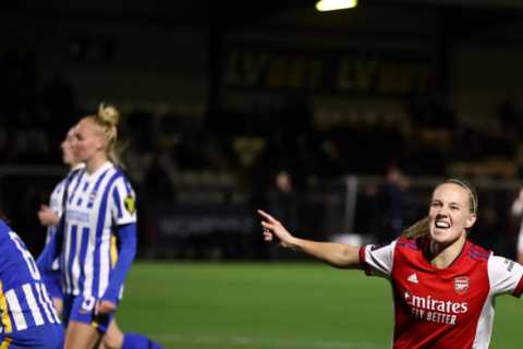 Arsenal 3 Brighton 0: WSL leaders dispatch Seagulls to seal FA Cup final duel with Chelsea