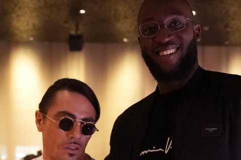 Watch Romelu Lukaku season his meat Salt Bae style as Chelsea forward visits celebrity chef’s..