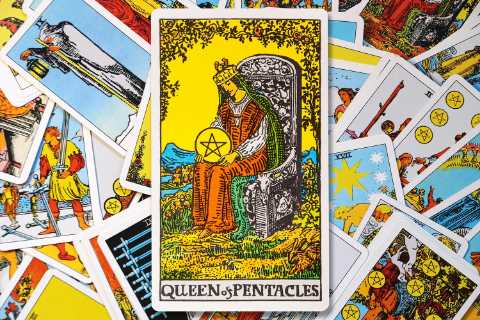 What does the Queen of Pentacles tarot card mean?