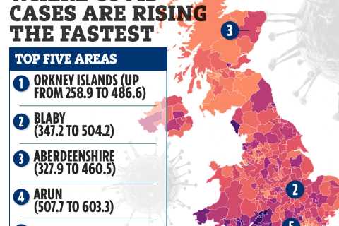 The 64 areas where Covid cases are still rising – is yours on the hotspot list?