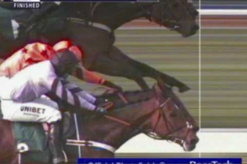 Huge photo finish controversy as 34-minute stewards’ enquiry disqualifies ‘winner’