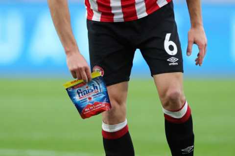 Fan throws DISHWASHER tablets onto Brentford pitch but it’s too late to save clean sheet against..