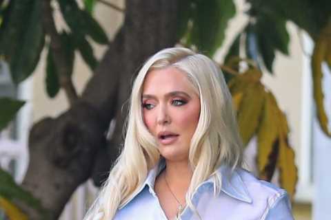 RHOBH’s Erika Jayne wears heels, shirt and NO pants as she films new season with co-stars amid..