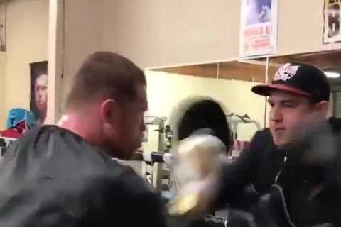 Watch Canelo Alvarez and his thunderous speed and power on pads as Mexican P4P king prepares for..
