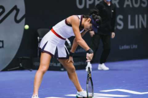 Emma Raducanu ends incredible 2021 season with marathon defeat in first match at Linz after injury..
