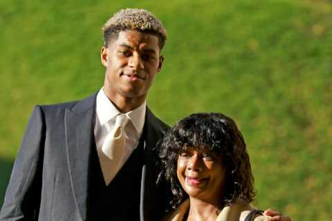 Marcus Rashford takes mum to watch him receive MBE from Prince William after free school meal..