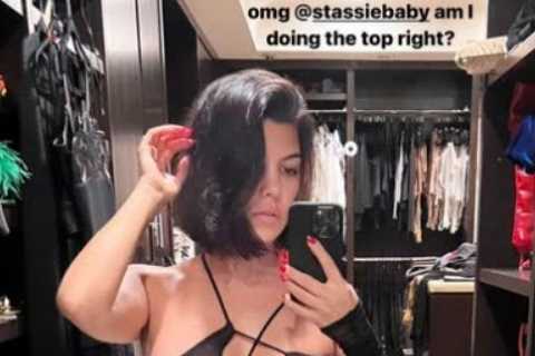Kourtney Kardashian flaunts cleavage in revealing top after she’s ripped over ‘disgusting’ posts..