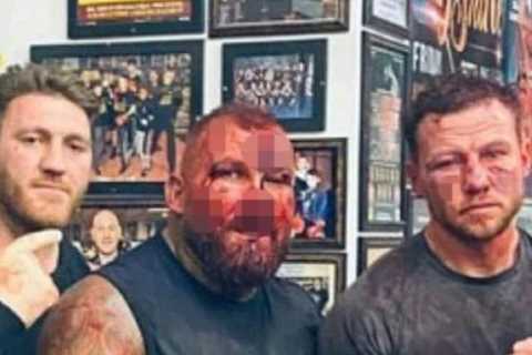 Bare knuckle fighters left covered in blood after shocking footage emerges of brawl in boxing gym