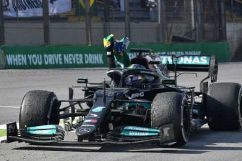 Lewis Hamilton fined £22,000 for taking off SEAT BELT during sensational Brazilian Grand Prix win