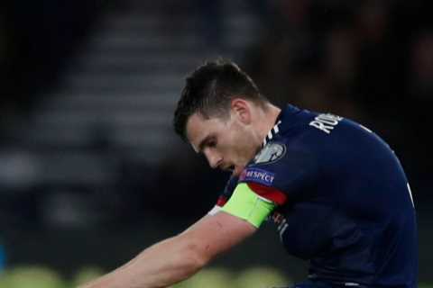 Liverpool injury blow as Andy Robertson limps off during Scotland’s 2-0 World Cup Qualifying win..