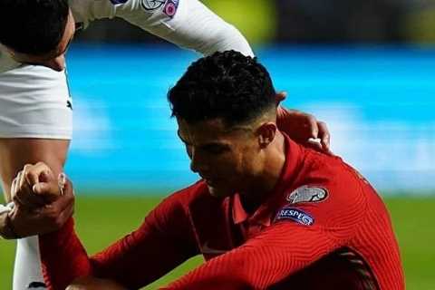 Cristiano Ronaldo consoled by the ‘Serbian Cristiano’ who helped inflict World Cup qualifying loss..