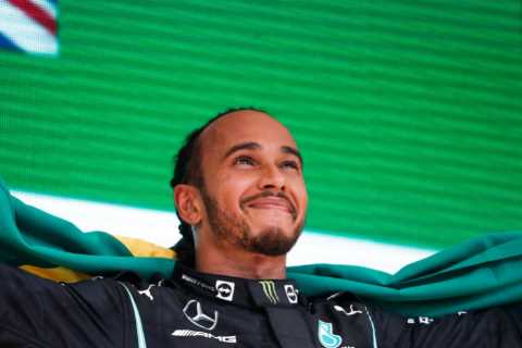 Lewis Hamilton lauded by Pele as football icon thanks Brit for hoisting Brazilian flag after..