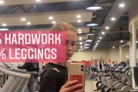 EastEnders star Maisie Smith shows off peachy bum in tight leggings as she works up a sweat in the..