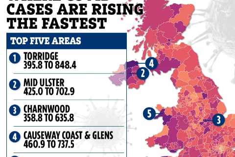 The 290 places where Covid cases are rising – is your area on the list?