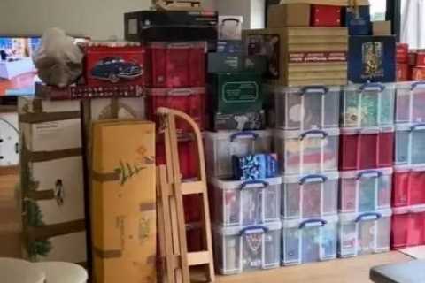 Mum branded a ‘Christmas icon’ thanks to her ENORMOUS haul of decorations… and tree number three..