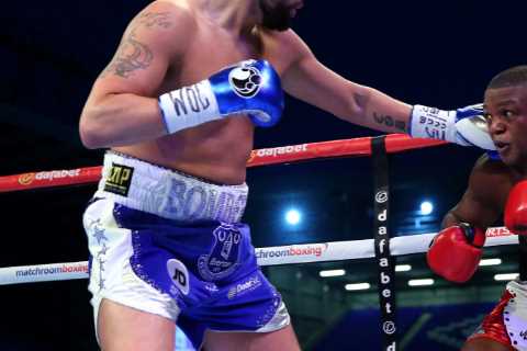 Watch as Tony Bellew KNOCKS OUT next Canelo Alvarez opponent Ilunga Makabu in Goodison Park world..