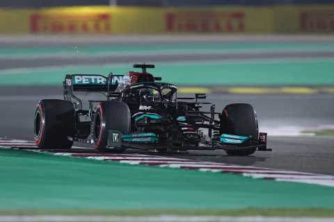 Lewis Hamilton leaves Max Verstappen in his wake as he takes pole position amid F1 cheating claims..