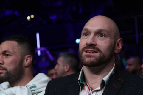 Tyson Fury grimaces as cousin Hosea Burton suffers brutal and bloody loss alongside dad John, bro..