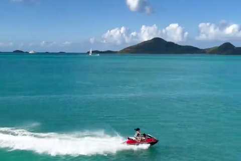 Watch Emma Raducanu speed around water on jet ski as British tennis sensation takes first holiday..