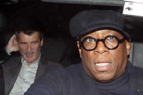 Man Utd legend Roy Keane looks worse for wear as he leaves ITV Palooza after party with Arsenal..