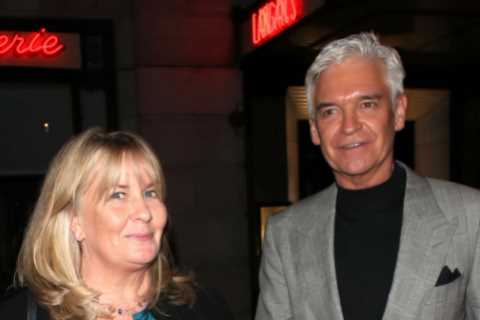 Phillip Schofield reunites with rarely seen wife Steph at Kelly Hoppen’s A-list party