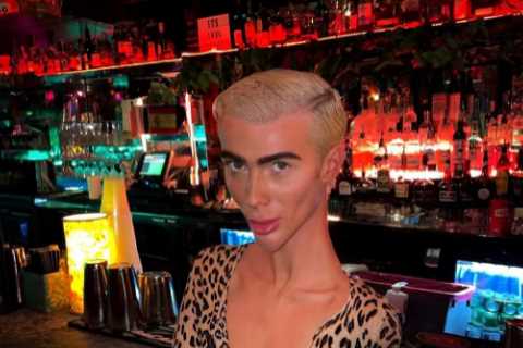 Joey Turner poses in leopard print top after fans concerns over his health