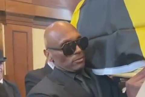 Gladiators star Rhino heartbroken as he pays tribute to late mum at her funeral