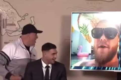 Watch John Fury square up to TV as Tommy’s dad says Jake Paul can ‘thank his lucky stars’ he is..