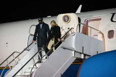 Helicopters, Clipboards, Crew Cuts: The President Must Be in Town