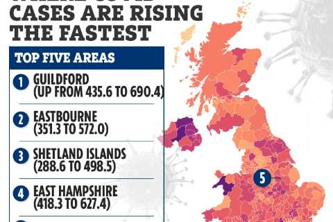 Covid cases are rising in 278 areas – is YOURS one of the worst hit?