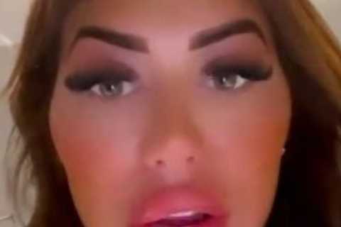 Chloe Ferry shows off ‘devastating’ damage to her garden as chairs go flying after Storm Arwen hits ..