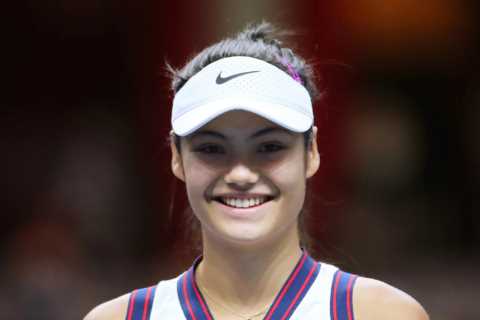 Emma Raducanu plays first game back in Britain after US Open triumph in Royal Albert Hall exhibition
