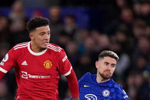 Chelsea star Jorginho makes HORROR error as ball bounces off him and straight to Jadon Sancho won..