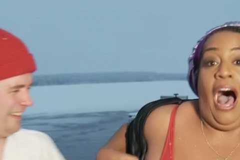 Alison Hammond screams in horror as she accidentally flashes a bit too much after swimming in..