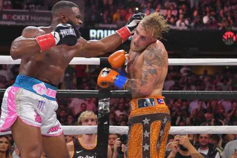 Jake Paul branded a ‘bitch’ by Tyron Woodley for backing out of rematch with ex-UFC champ to fight..