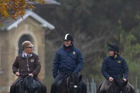 Grinning Prince Andrew rides through Windsor as pal Ghislaine Maxwell who ‘trafficked him sex..