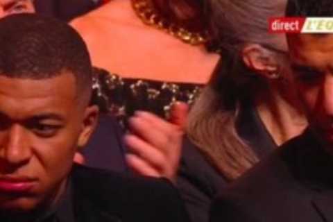 Kylian Mbappe looks furious after finishing NINTH in Ballon d’Or list as PSG team-mate Lionel Messi ..