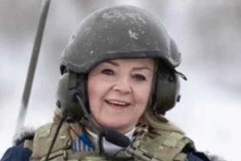 Liz Truss channels Margaret Thatcher in a British tank as she warns Vladmir Putin against invasion..