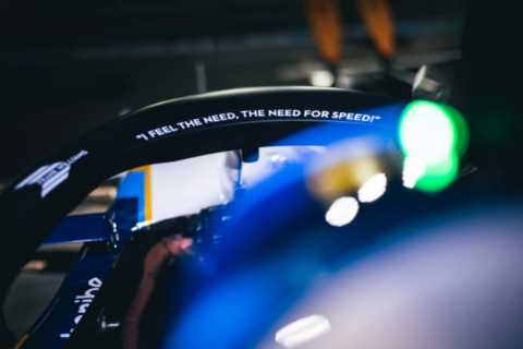 George Russell salutes Sir Frank Williams with iconic Top Gun quote on car after ex-Williams F1..