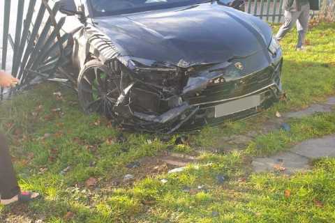 Aston Villa defender Kortney Hause’s £200k Lamborghini crashes through nursery school’s fence..