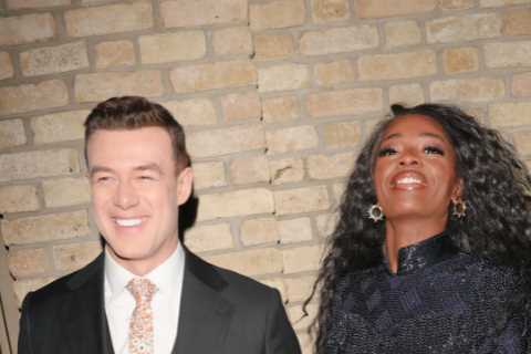 Strictly’s AJ Odudo grins as she links arms with Kai Waddington after confirming romance