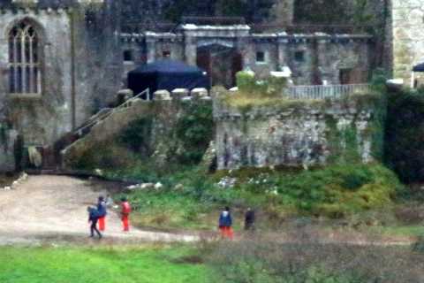 I’m A Celebrity stars spotted ‘breaking rules’ on walk OUTSIDE the castle