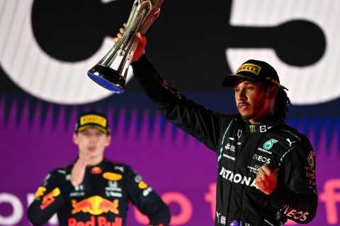 ‘This guy is f***ing crazy’ – Lewis Hamilton slams title rival Max Verstappen after collision in..