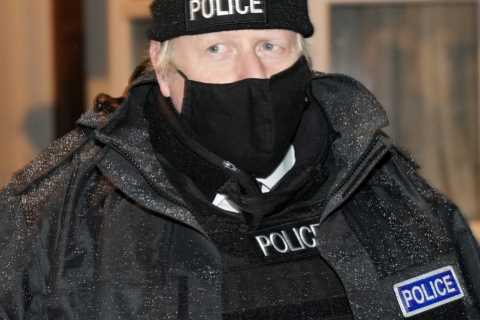 Boris Johnson blasts ‘disgusting’ drugs gangs as he wears stab vest on dawn police raid