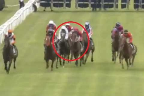 ‘Shocked’ jockey banned for a month after appearing to hit rival with his elbow mid-race