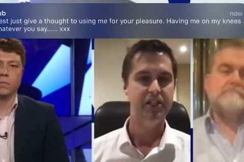 Doctor red-faced as saucy WhatsApp message flashes up on screen in recording of TV interview posted ..