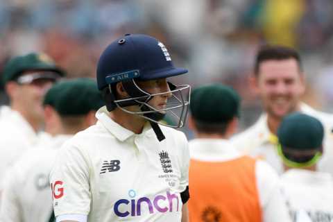 England rolled over for 147 in awful start to The Ashes as Australia dominate before heavy rain..
