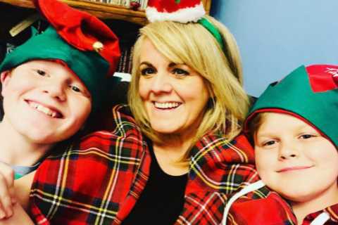 Coronation Street’s Sally Lindsay shares snap of rarely seen twin sons dressed as elves for..