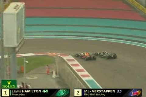 Lewis Hamilton and Max Verstappen COLLIDE on first lap of Abu Dhabi GP as Brit forced off track and ..